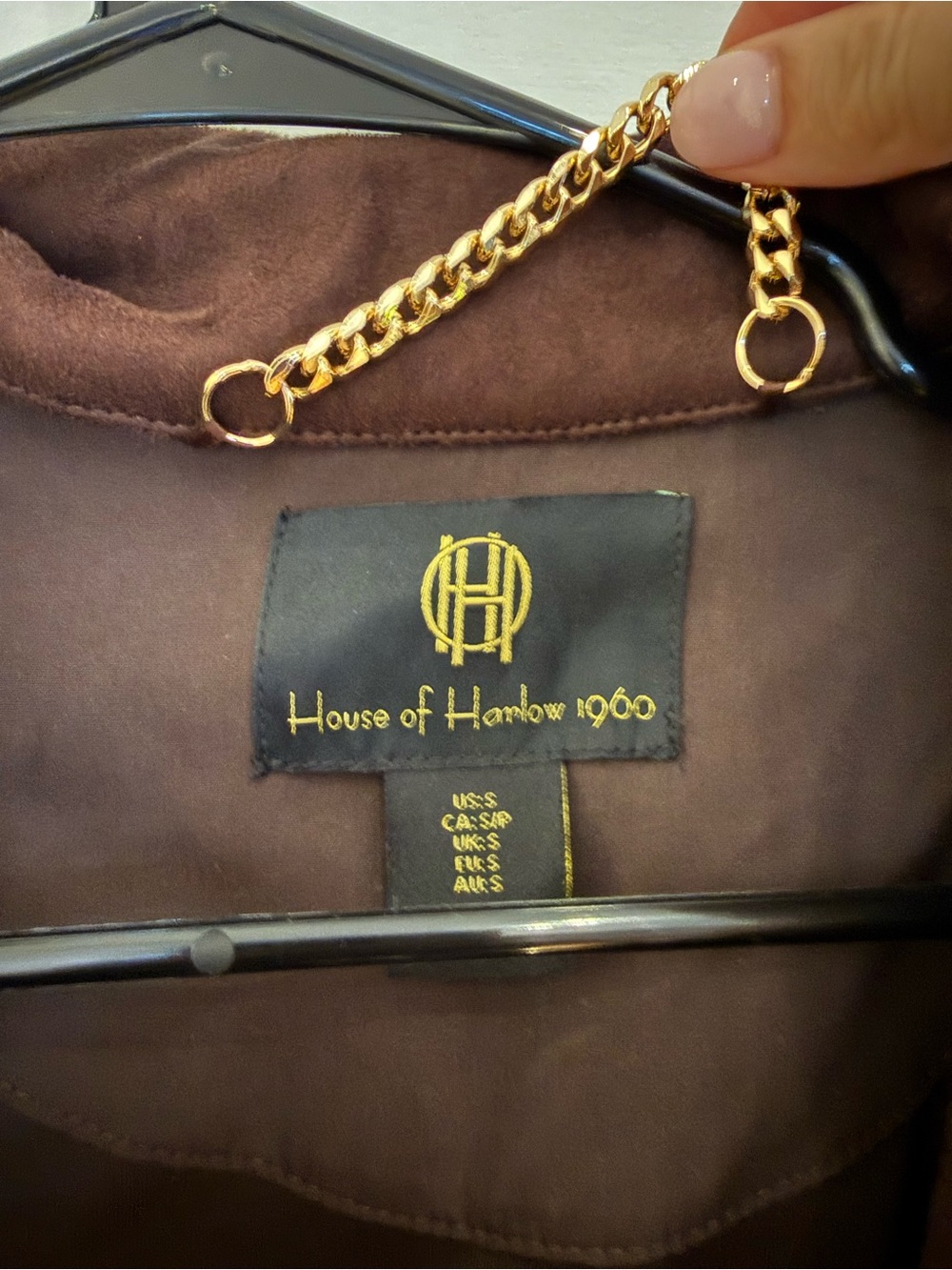 House of Harlow 1960 Brown Suede Bomber Jacket - Picture 3 of 3